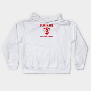 luminary entertainment company logo red Kids Hoodie